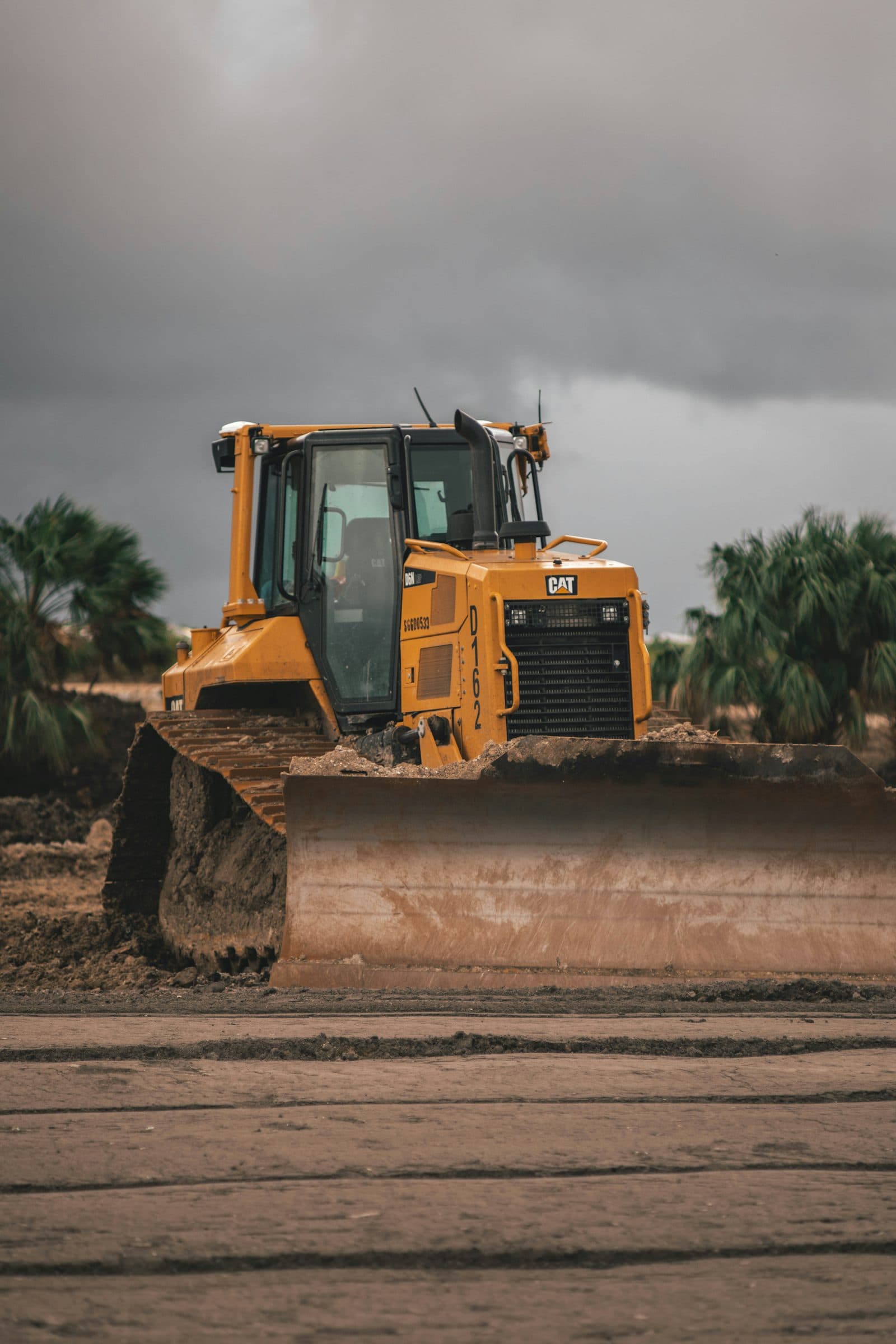Bulldozer earthmoving operation